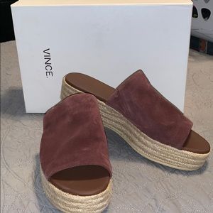 VINCE. Solana-3 in Espadrille in Rust Brown